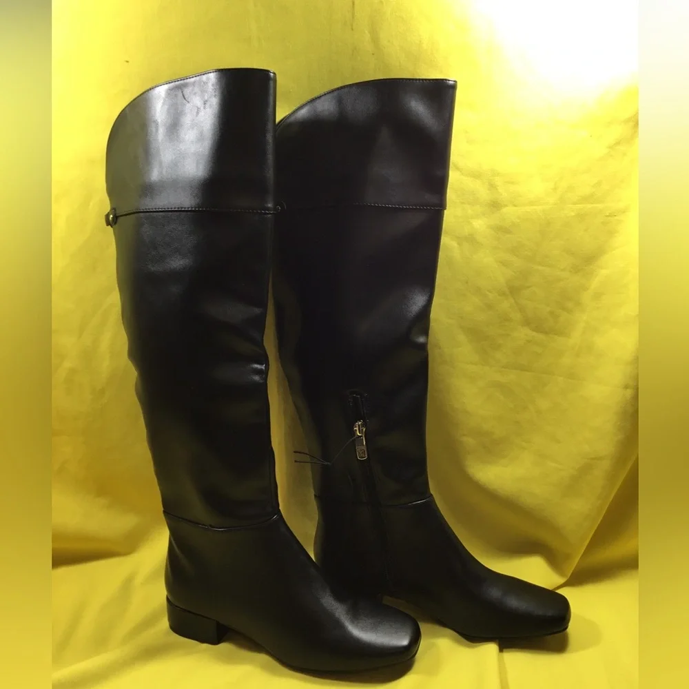 Liz Claiborne Black Over-the-Knee Boots with Side Zip SZ 6 NWT